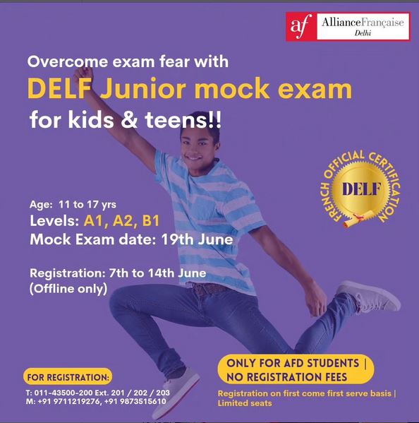 DELF Junior Mock Exams on 19th June 2024