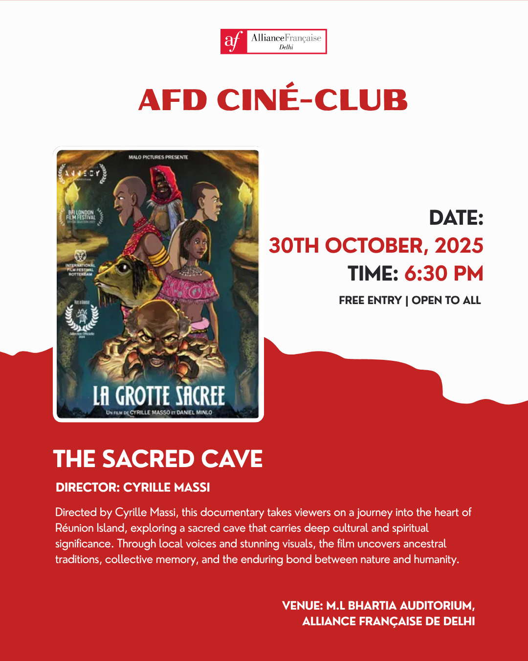 AFD Cine Club | La Grotte Sacrée / The Sacred Cave