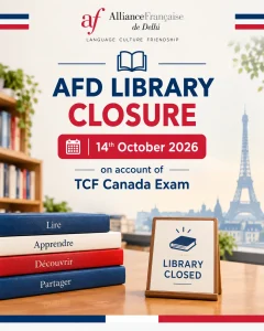 Alliance Française Library Closure Notice