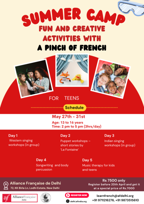 Summer Camp 2024 - Teens - Alliance Française de Delhi